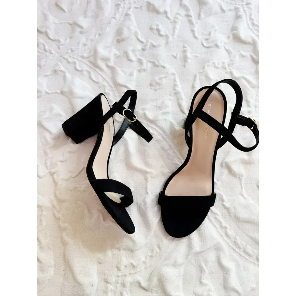 Stuart Weitzman Dancer Block Heel Sandal Size 9.5